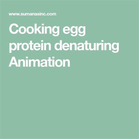 Cooking egg protein denaturing Animation