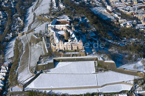 Luftaufnahme W Rzburg Winterluftbild Burganlage Der Veste Festung