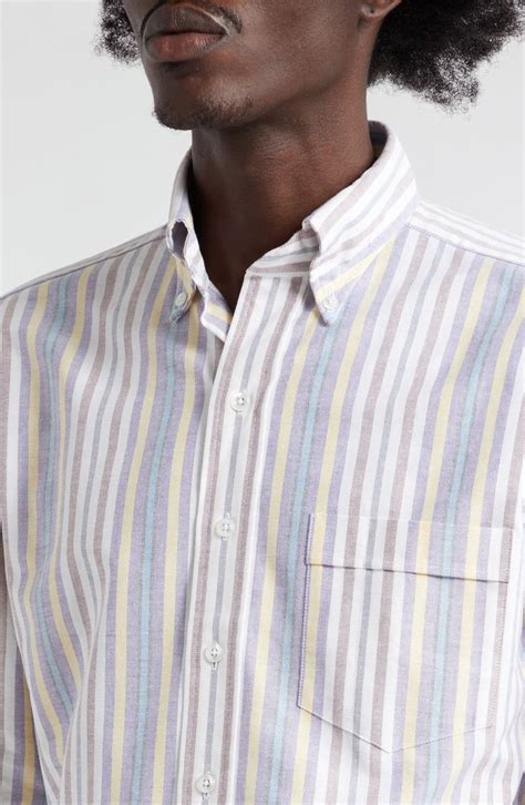 Drake S Stripe Oxford Button Down Shirt Nordstrom Cut Shirts