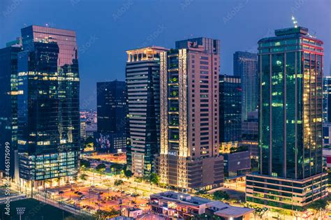 Taguig, Metro Manila, Philippines - The modern BGC skyline at night ...