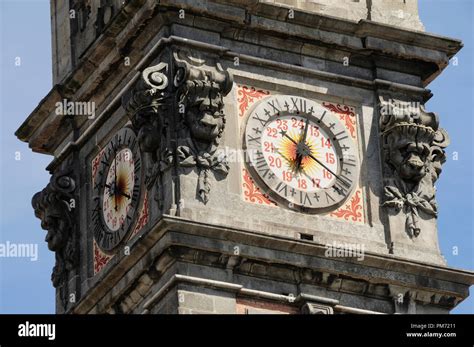 italy piemonte varese torre campanile clock detail stock photo alamy