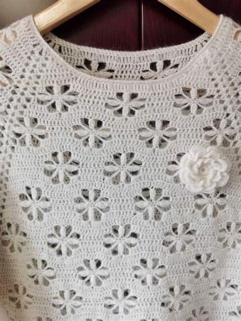 Pin De Clau Zovak En Tejidos Y Puntos Blusas Tejidas A Crochet