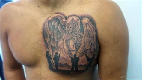 Angel Tattoo Design On Chest Tattoos Designs