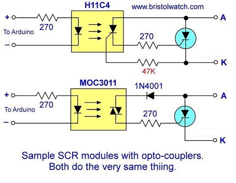 Silicon Controlled Rectifiers Connected As A Power Triac