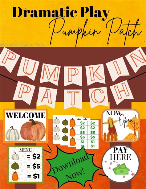 Pumpkin Patch Dramatic Play Signs Accessories Banners Classful