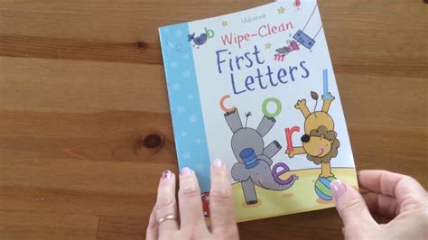 Usborne Wipe Clean First Letters Youtube