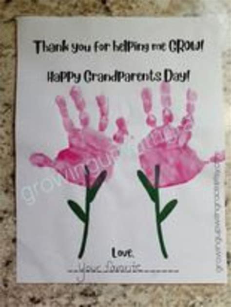 Grandparents Day Printable Craft Handprint Craft For Grandparents Day