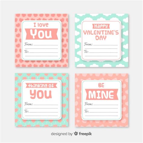 Free Vector | Valentine's day hearts card collection