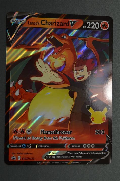 Pokemon Lance S Charizard V Swsh Th Anniversary Set Jumbo Card