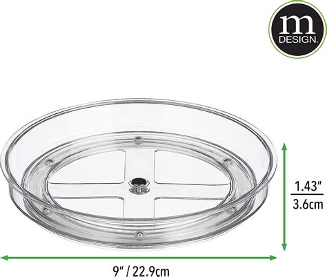 Buy MDesign Lazy Susan Turntable Plastic Spinner For Kitchen Bathroom