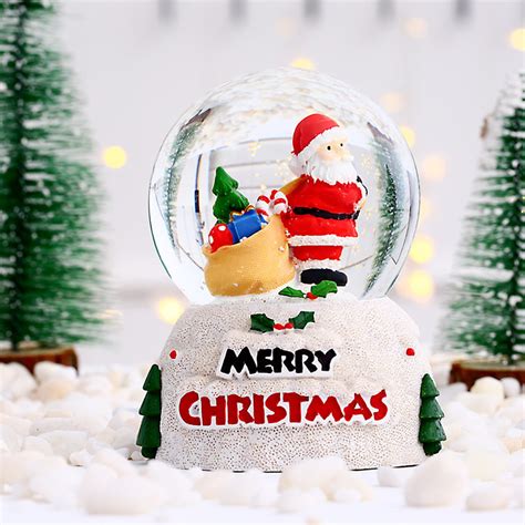 Travelwant Snow Globes Christmas with Music Box, Xmas Lighted Big ...