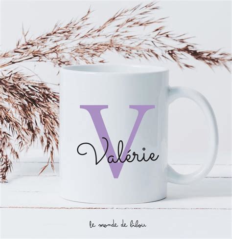 Mug Personnalis Initiale Couleurs Le Monde De Bibou