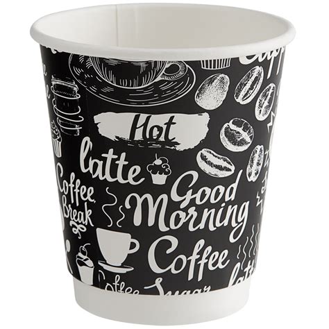 Choice 10 Oz Coffee Break Print Smooth Double Wall Paper Hot Cup 500