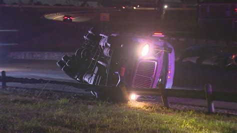 Southwest Freeway Reopens Following Big Rig Rollover Crash