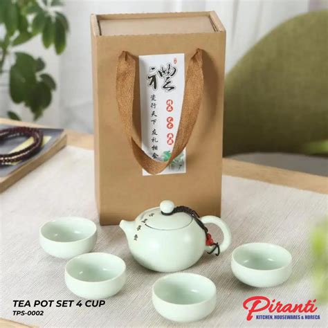 Jual Tea Pot Set Pcs Hampers Peralatan Minum Teh Teko Gelas Keramik