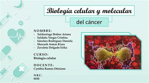 BIOLOGÍA CELULAR Y MOLECULAR DEL CANCER Cristina Saldaña uDocz