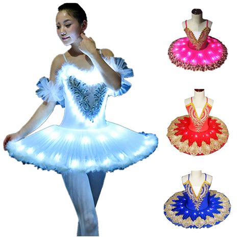 Professional Ballet Tutus Led Swan Lake Adult Ballet Dance Clothes Tutu