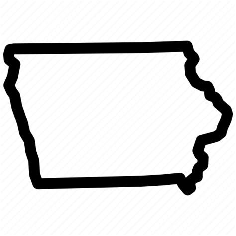 Iowa Map Outline Shape State Stencil Clip Art Scroll 1900x1269 Png Images