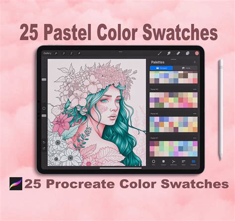 Pastel Color Palette 25 Pastel Procreate Color Swatches 750 Digital Art Procreate Colors Etsy