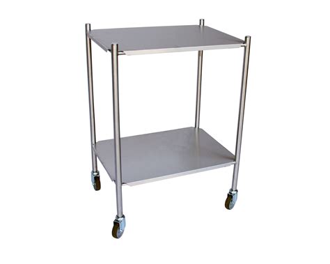 Instrument Trolley Stainless Steel Frame And Shelves Oxyaider