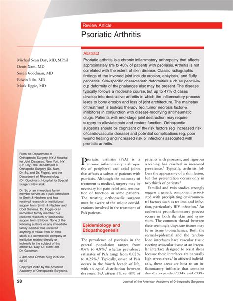 PDF Psoriatic Arthritis