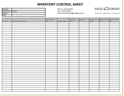 inventory control spreadsheet template free — excelxo.com