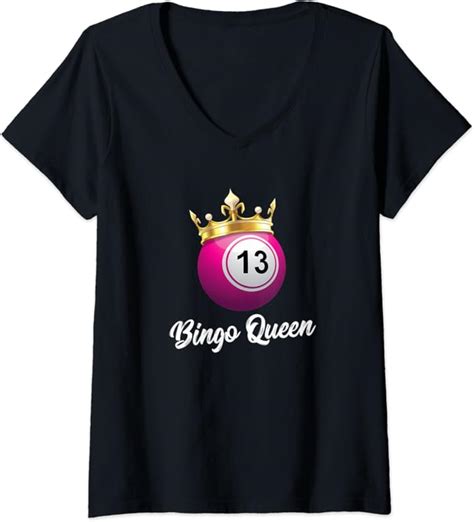 Womens Bingo Queen Clothing Bingo Product For Grandma Bingo Queen V