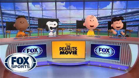 The Peanuts Take Over The Fox Sports Set Youtube