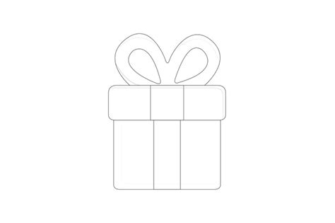 Christmas Gift Outline Icon Vector By Printables Plazza Thehungryjpeg