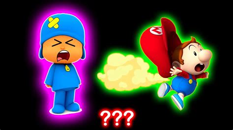 Pocoyo Sick Baby Mario Fart Screaming Sound Variations In