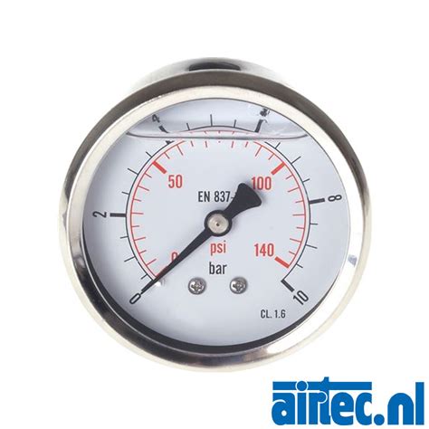 Mw Gly Cre Glycerin Manometer Waagerecht Crni Ms Mm Bar