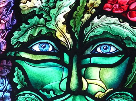 Green Man Stained Glass Window Detail Green Man Stained Gl Flickr