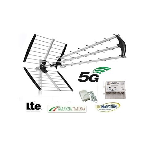 Kit Antenna Digitale Terrestre Con Filtro G Lte Hd Impianto Tv