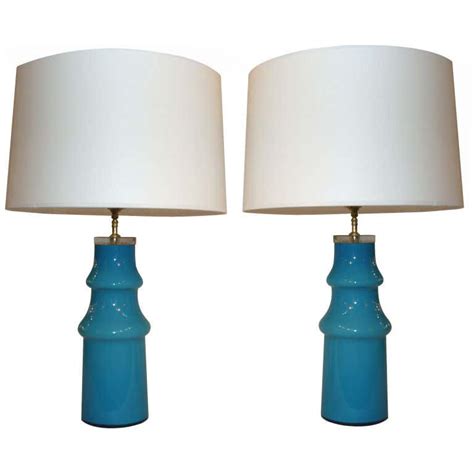 Pair Of Cased Glass Table Lamps By Johanfors For Sale At 1stdibs