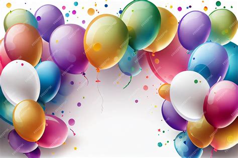Baloes De Aniversario Imagem - Fundo de comemoração de feliz aniversário com modelo de balões realista ...
