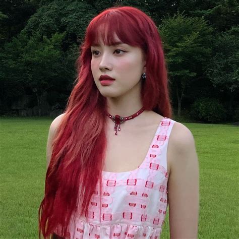 Stayc Yoon Icon Red Hair Kpop Red Hair Girl