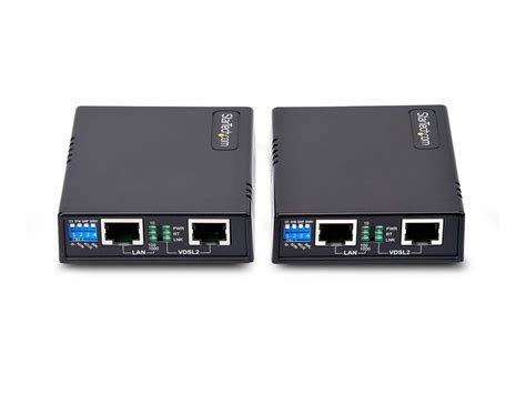 StarTech.com VDSL2 Ethernet Extender Kit, Network Extension Up to 0.6mi ...