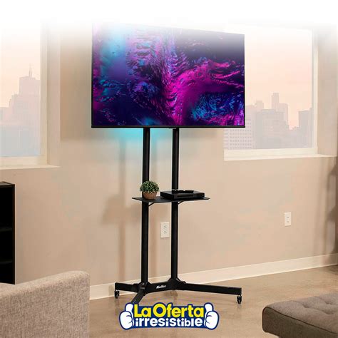 Soporte De Pie Kolke Para Tv O Monitor De A Con Ruedas Y