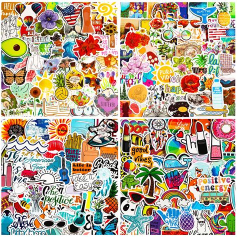 Buy 200pcs Cute Stickers For Water Bottles Waterproof Vinyl Aesthetic