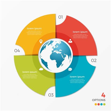 Premium Vector Circle Chart Infographic Template With Globe Options