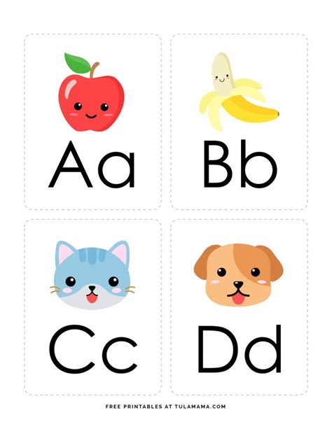 Fun Free And Engaging Alphabet Flash Cards For Preschoolers Tulamama