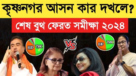 লোকসভা ভোট 2024💥মহুয়ার কৃষ্ণনগর আসনে এগিয়ে Bjp বুথ ফেরত সমীক্ষা😍west