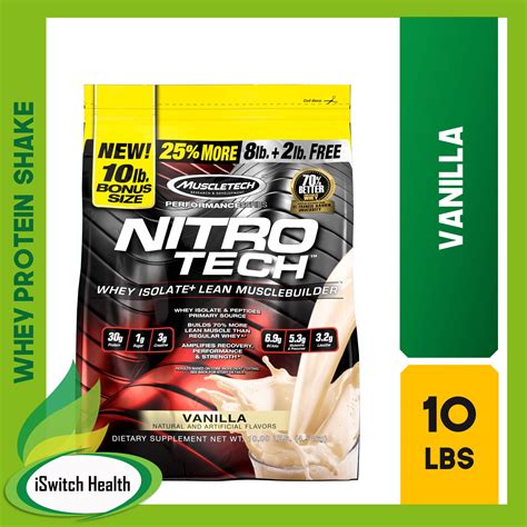 MuscleTech Nitro Tech Performance Series 10lbs Vanilla Whey Protein