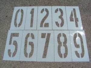 Parking Lot Number Stencils By American Striping Columbus Ohio