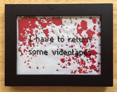 PATTERN American Psycho Blood Spatter Cross Stitch Instant - Etsy