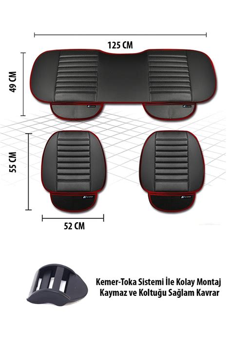 Gm Design Deri Oto Koltuk Minderi L Oturak N Arka Araba Koltuk