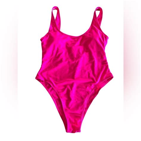Swim The Every Girl Sexy One Piece Hot Pink Swimsuit U Back High Cut