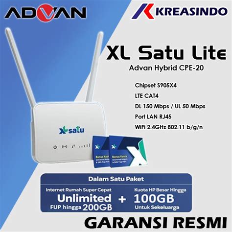 Jual Xl Satu Lite Super User Free Unlimited Kuota Internet Advan Cpe