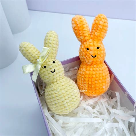 Peep Easter Bunny Crochet Pattern No Sew Peep Bunny Pdf Pattern Peep