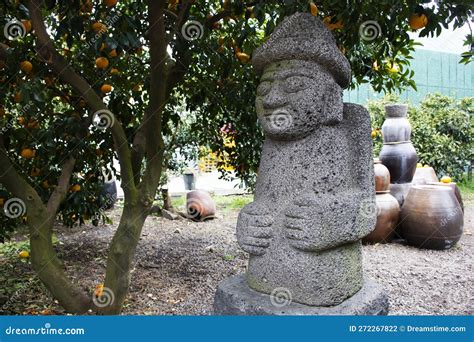 Dol Hareubangs Figure Or Tol Harubangs Statue At Plantation Of